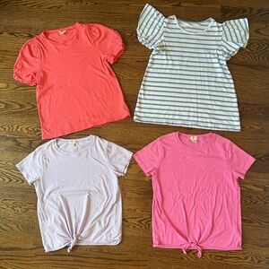 Crewcuts Kids' Pink and Striped Tops Set